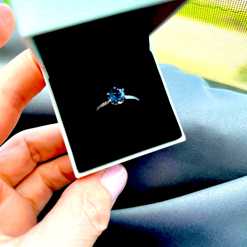 Pandora blue sparkling crown sterling silver size 56 automatic stamped pandora